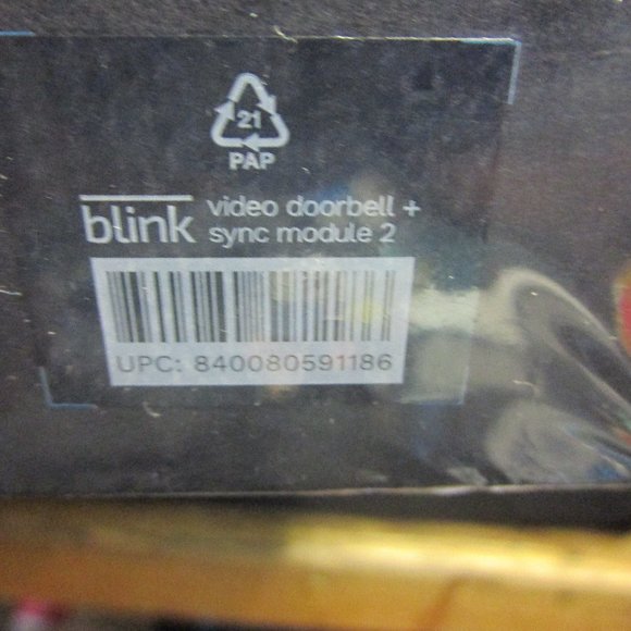 Blink Video Doorbell + Sync Module 2 Doorbell Black Camera - Picture 4 of 4